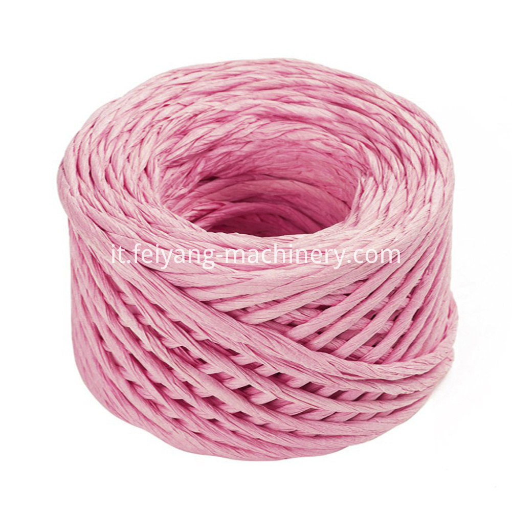 Cavo di carta ritorto di colore rosa Pink Color Twisted Paper Cord